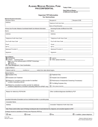 Form 362 &quot;Alabama Medicaid Referral Form&quot; - Alabama