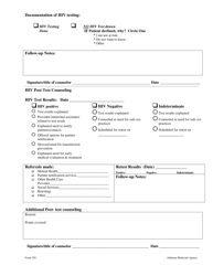 Form 189 Std/HIV Risk Screening and Intervention Tool - Alabama, Page 2