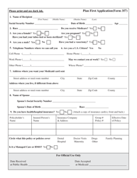 Form 357 Application for the Medicaid Plan First Program - Alabama, Page 2