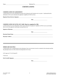 Form PACE12-001 Admission and Evaluation Assessment Tool for Pace - Alabama, Page 9