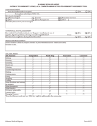 Form 432 Gateway to Community Living/Local Contact Agency Return to Community Assessment Tool - Alabama, Page 4