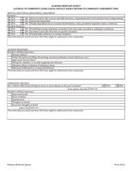 Form 432 Gateway to Community Living/Local Contact Agency Return to Community Assessment Tool - Alabama, Page 5