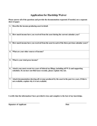 Application for Hardship Waiver - Alabama, Page 3