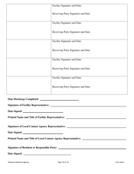 Form 431 Nursing Home Discharge Planning Checklist Mds 3.0 Section Q - Alabama, Page 10
