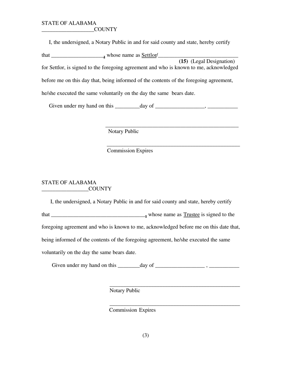 Form 262 Medicaid Agency Approved Qualifying Income Trust Form - Alabama, Page 6