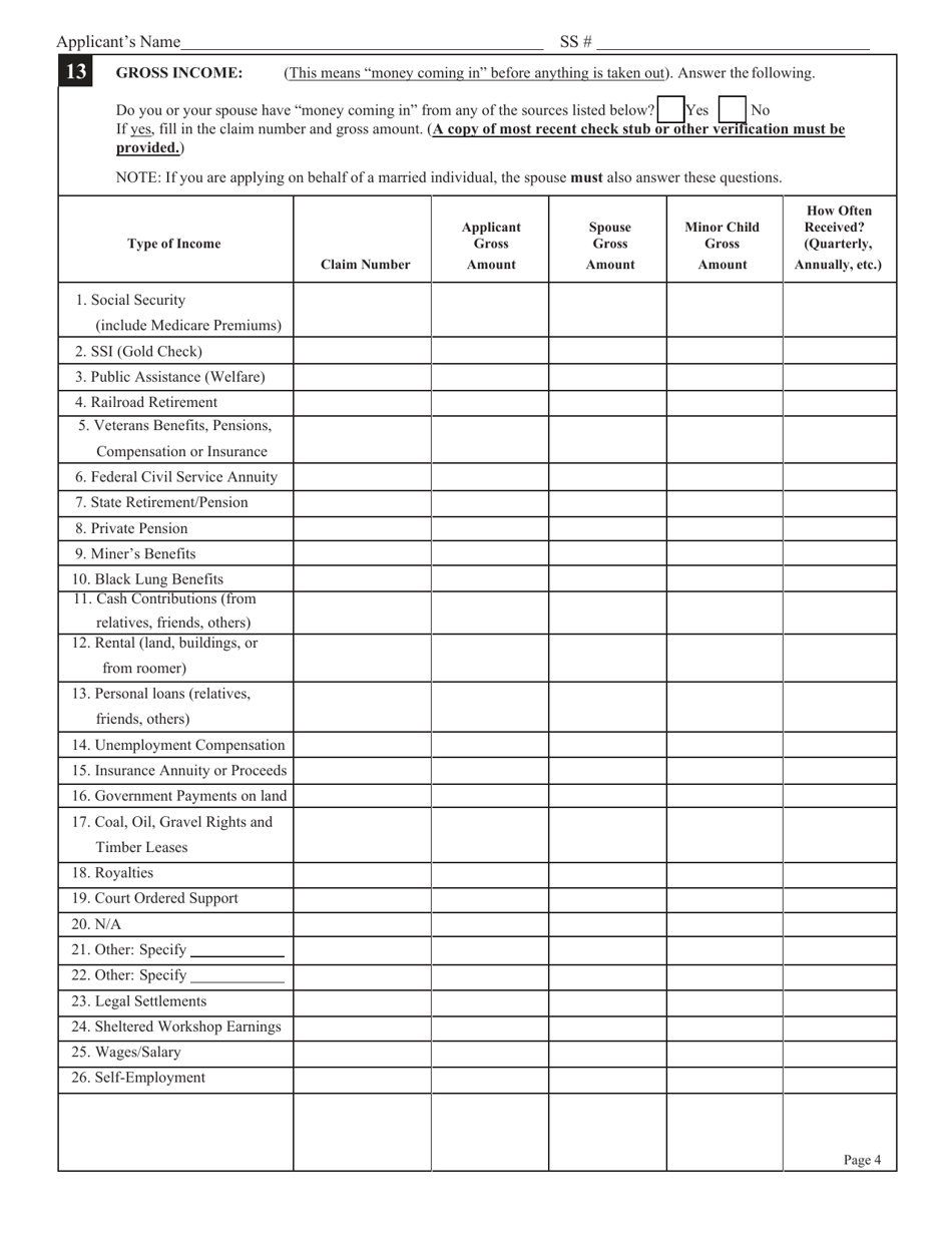 Form 211 Application for Medicare Savings Programs - Alabama, Page 6