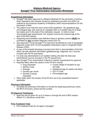 Instructions for Form 351 Synagis Prior Authorization Request Form - Alabama, Page 2