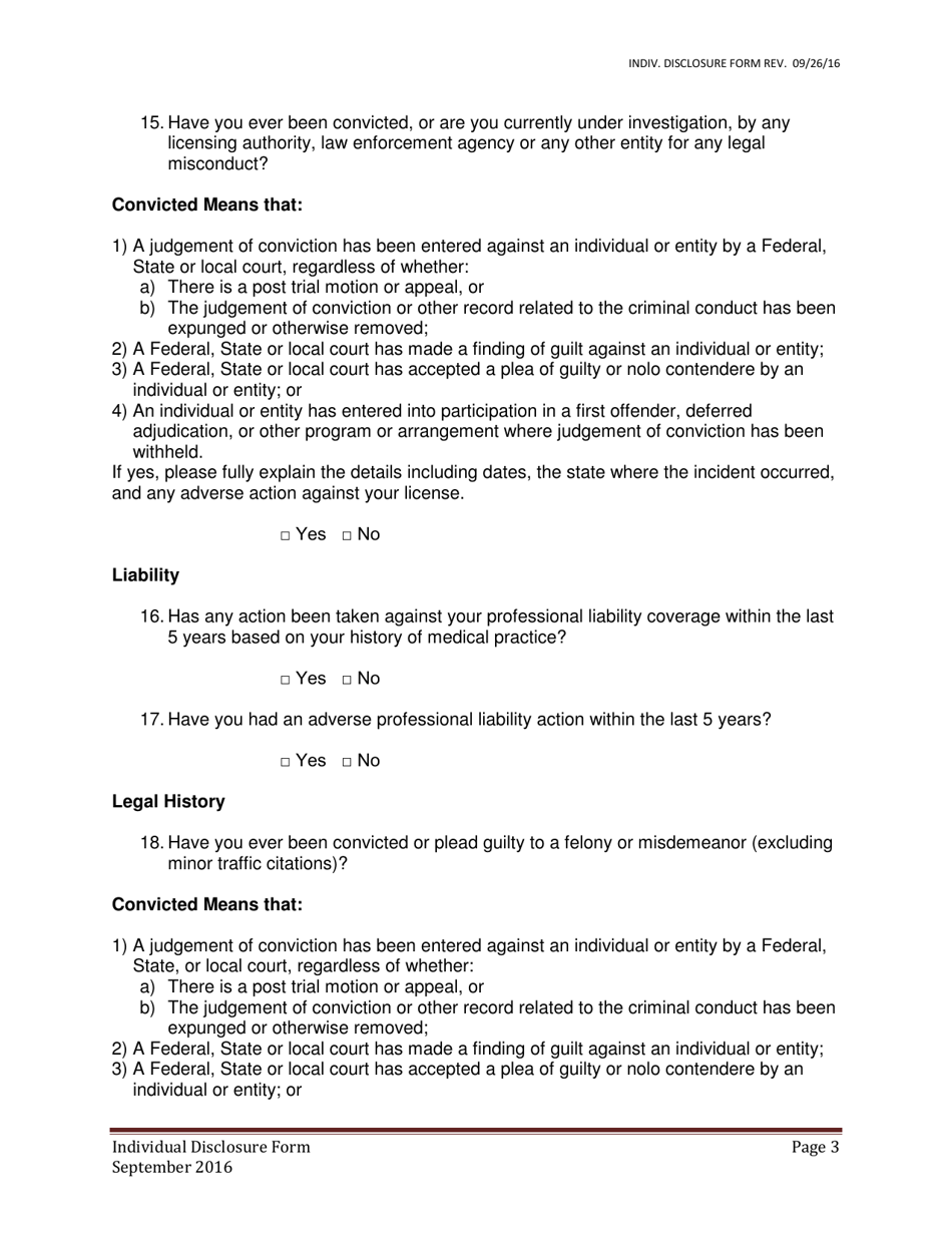 Individual Disclosure Information - Alabama, Page 3