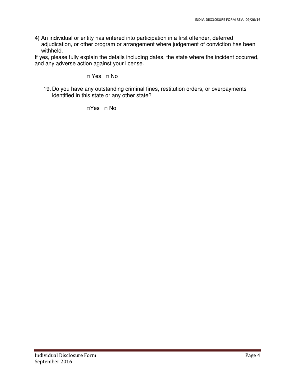 Individual Disclosure Information - Alabama, Page 4