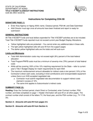 Instructions for Form CDA90 &quot;Title V/Scsep Closeout&quot; - California