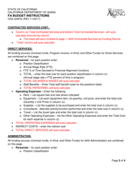Instructions for Form CDA229FA FA Budget - California, Page 2