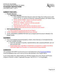Instructions for Form CDA229FA FA Budget - California, Page 4