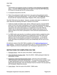Instructions for Form CDA7000 Adhc/Cbas Participation Agreement - California, Page 2