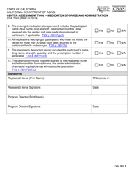 Form CDA7002 Center Assessment Tool - Medication Storage and Administration - California, Page 3