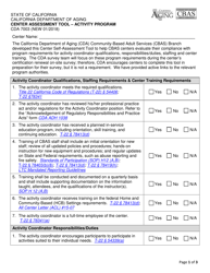 Document preview: Form CDA7003 Center Assessment Tool - Activity Program - California