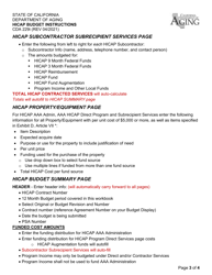 Instructions for Form CDA229 Hicap Budget - California, Page 3