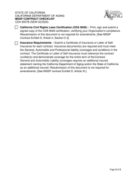 Form CDA9007B Mssp Contract Checklist - California, Page 2