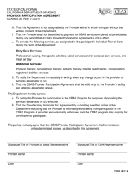 Form CDA IMS36 Cbas Provider Participation Agreement - California, Page 2