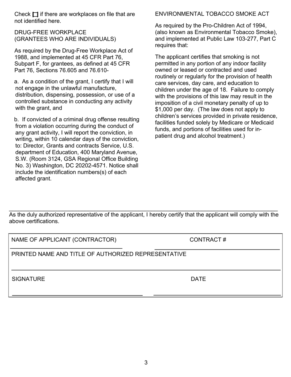 Form CO.8 Federal Certifications - California, Page 3