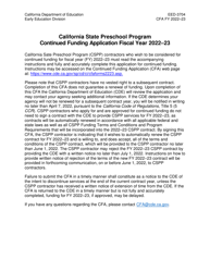 Form EED-3704 &quot;Continued Funding Application&quot; - California, 2023