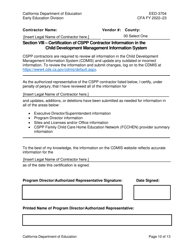 Form EED-3704 Continued Funding Application - California, Page 10