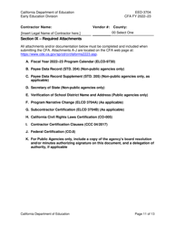 Form EED-3704 Continued Funding Application - California, Page 11