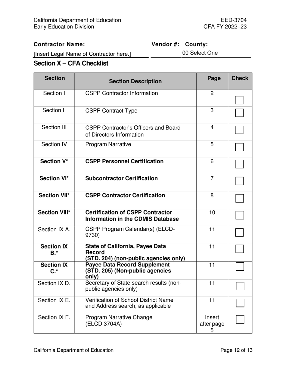 Form EED-3704 Continued Funding Application - California, Page 12