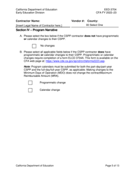 Form EED-3704 Continued Funding Application - California, Page 5