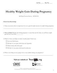 Form SP-000-38 Self-paced Lesson - Healthy Weight Gain During Pregnancy - Texas, Page 5