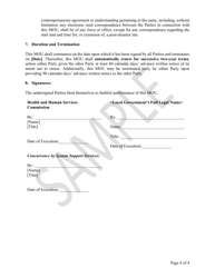 Memorandum of Understanding for D-Snap in-Person Application Sites - Sample - Texas, Page 4