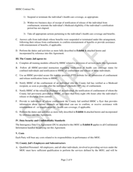 Memorandum of Understanding and Agreement for Medicaid Eligibility of Individiuals Confined in County Jails - Sample - Texas, Page 2