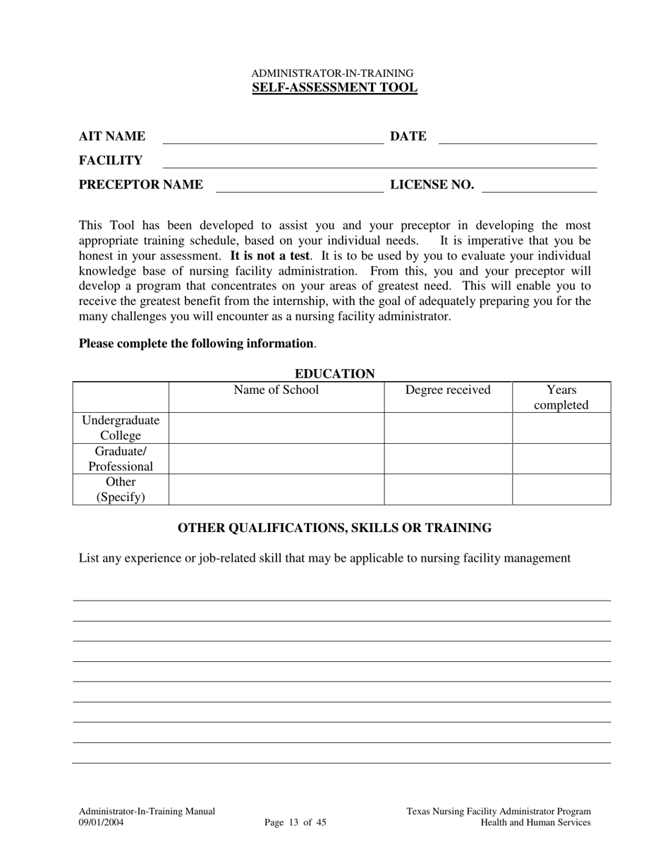Administrator-In-training Internship Manual - Texas, Page 14