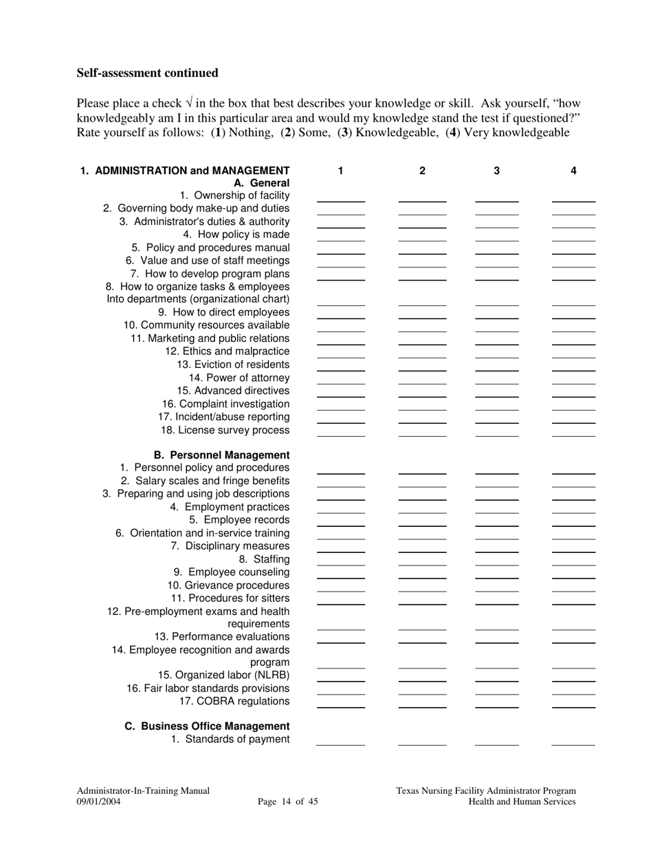 Administrator-In-training Internship Manual - Texas, Page 15
