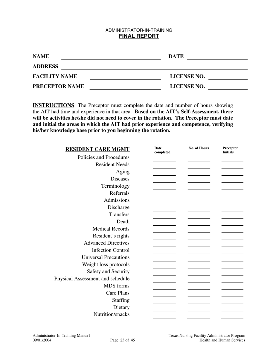 Administrator-In-training Internship Manual - Texas, Page 24