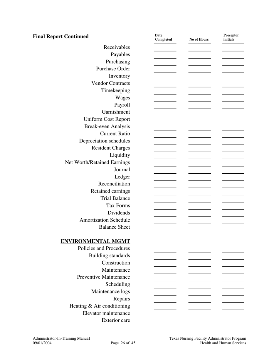 Administrator-In-training Internship Manual - Texas, Page 27
