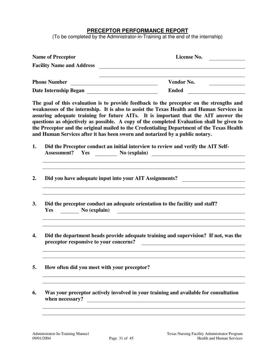 Administrator-In-training Internship Manual - Texas, Page 32