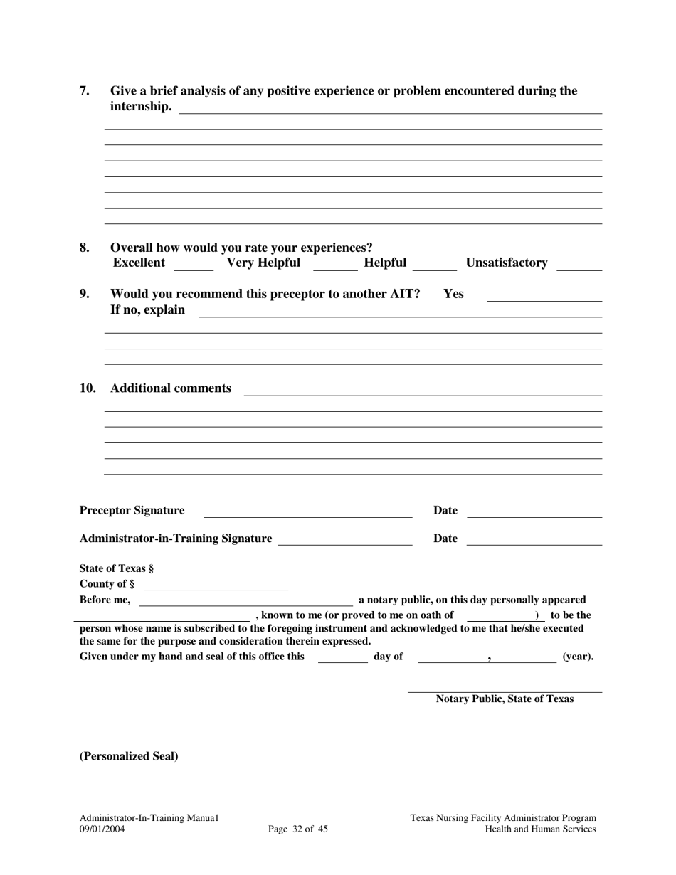 Administrator-In-training Internship Manual - Texas, Page 33