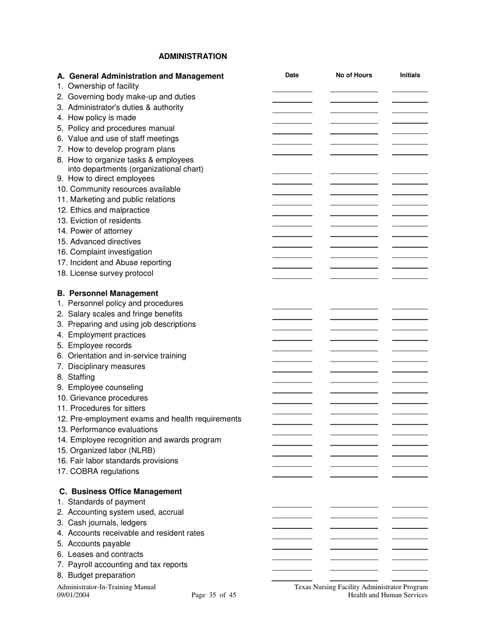 Administrator-In-training Internship Manual - Texas, Page 36
