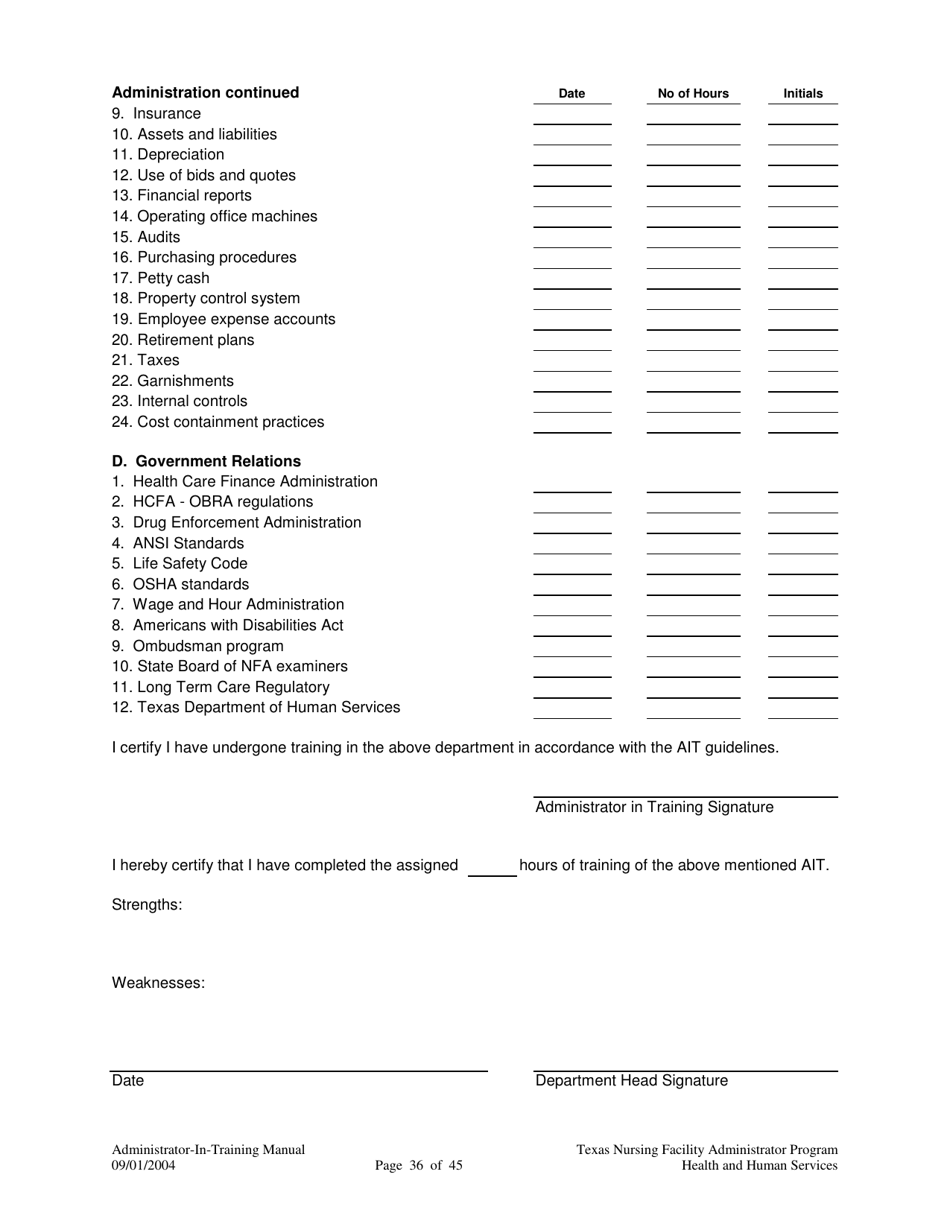 Administrator-In-training Internship Manual - Texas, Page 37