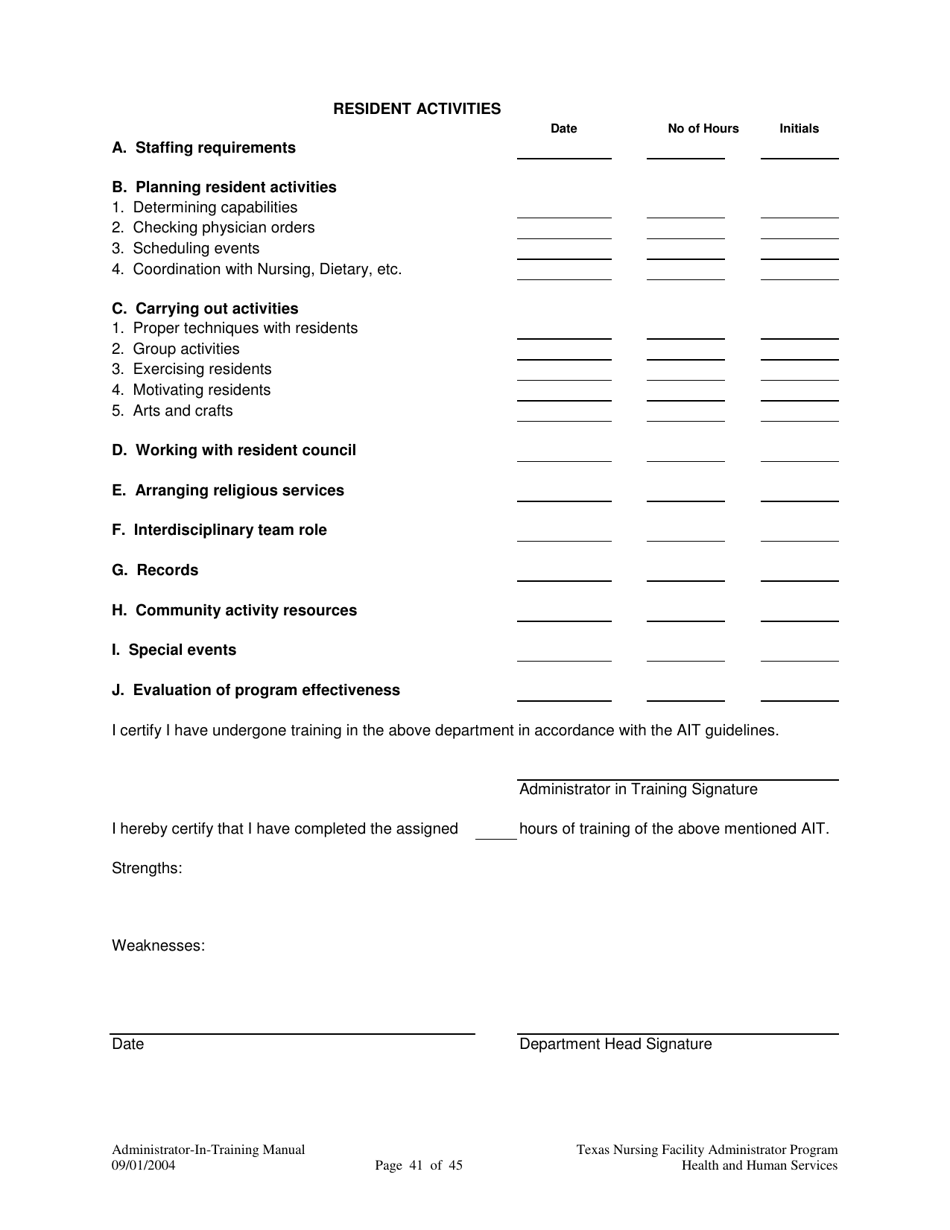 Administrator-In-training Internship Manual - Texas, Page 42