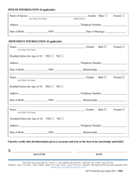 Form P-1 Actuarial Form (New Hire Only) - Delaware, Page 2