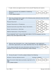 Form IRB2-6 Irb2 Continuing Review or Study Closure - Texas, Page 3