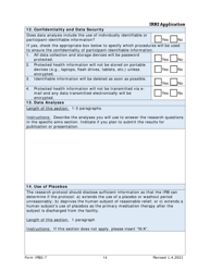 Form IRB2-7 Irb2 Application - Texas, Page 14