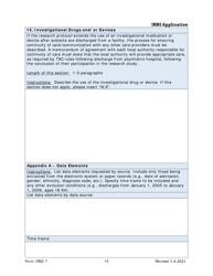 Form IRB2-7 Irb2 Application - Texas, Page 15