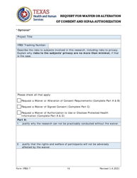 Form IRB2-7 Irb2 Application - Texas, Page 16