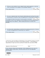 Form IRB2-4 Irb2 Disclosure of Potential Conflicts of Interest - Texas, Page 2