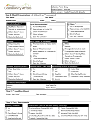 Document preview: Non-fed - Head of Household - Intake Form - Georgia (United States)