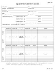 Form OMR-CVP-3 Procedures for the Calibration of Testing Machines - Georgia (United States), Page 2