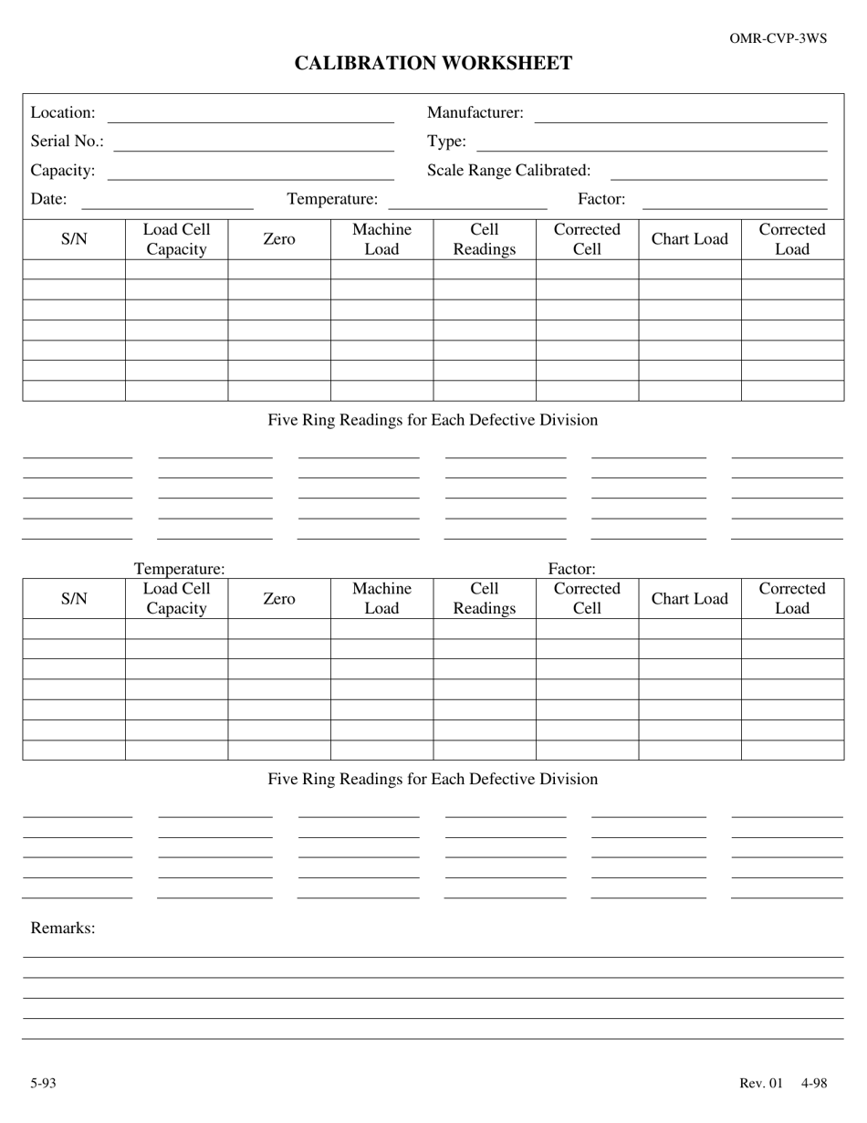 Form OMR-CVP-3 Procedures for the Calibration of Testing Machines - Georgia (United States), Page 4