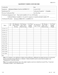 Form OMR-CVP-1 Procedures for the Checking of Sieving Thoroughness of Mechanical Shakers Aashto T 27 - Georgia (United States), Page 2